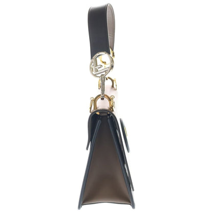 Fendi Canayef Zucca Pattern Leather 2-Way Bag Gold Silver Brown — view 3