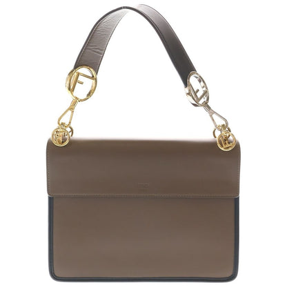 Fendi Canayef Zucca Pattern Leather 2-Way Bag Gold Silver Brown — view 2