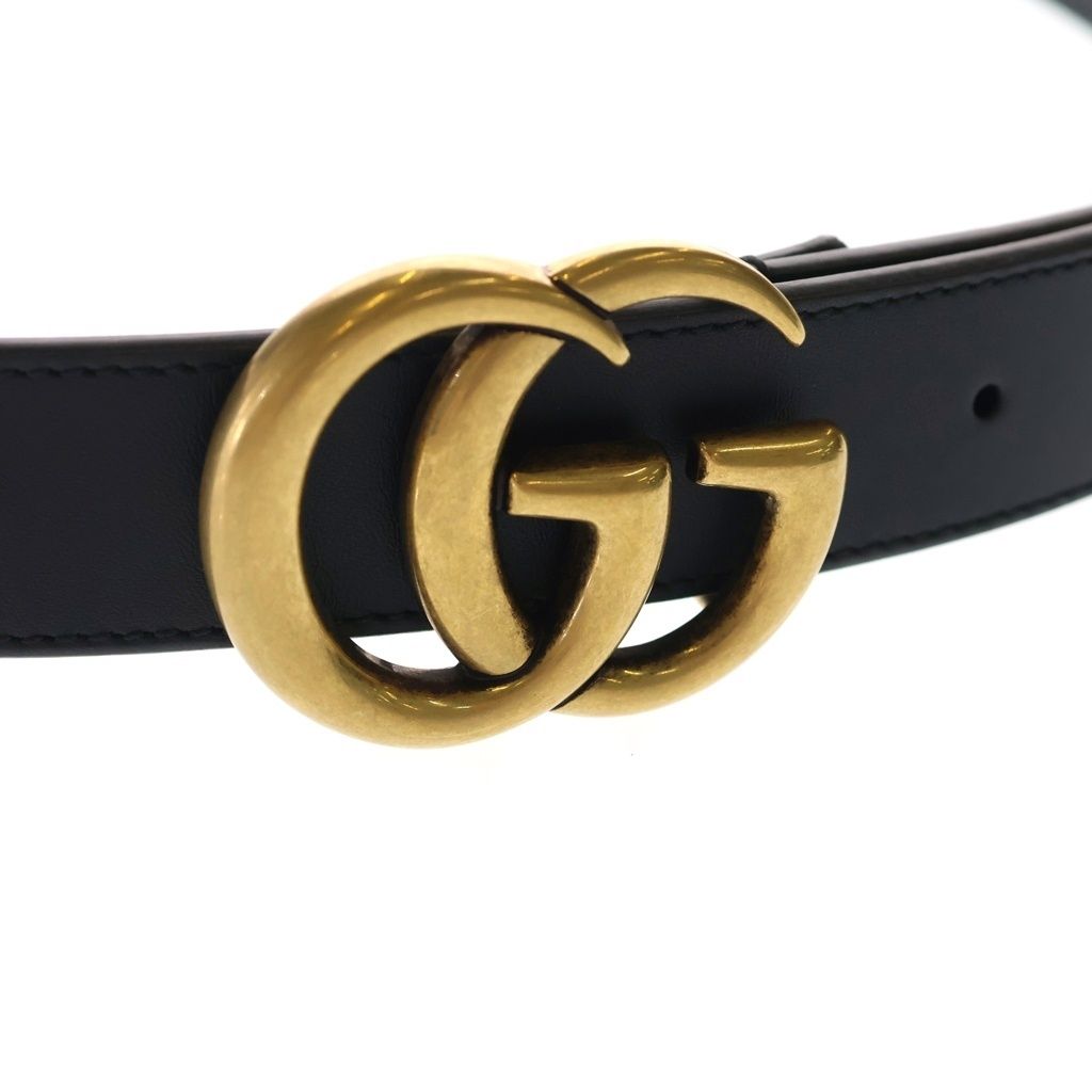 Gucci Double Logo Buckle Leather Belt Black — view 4