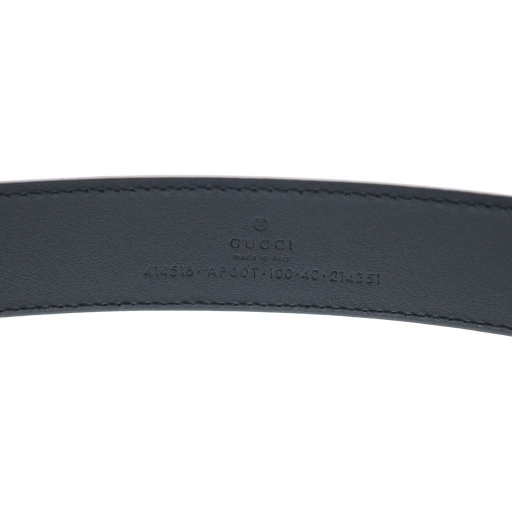 Gucci Double Logo Buckle Leather Belt Black — view 6