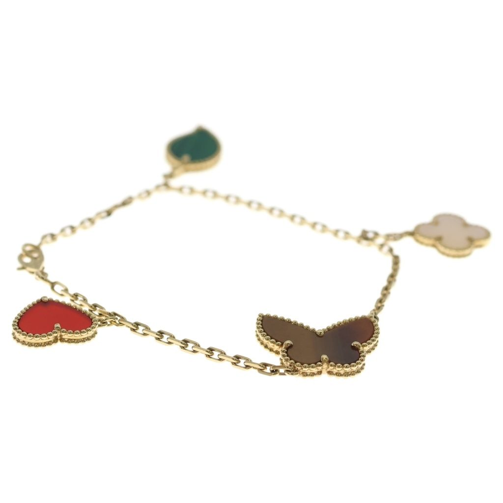 Van Cleef & Arpels Lucky Alhambra Bracelet 4 Motifs Gold Multicolor — view 3