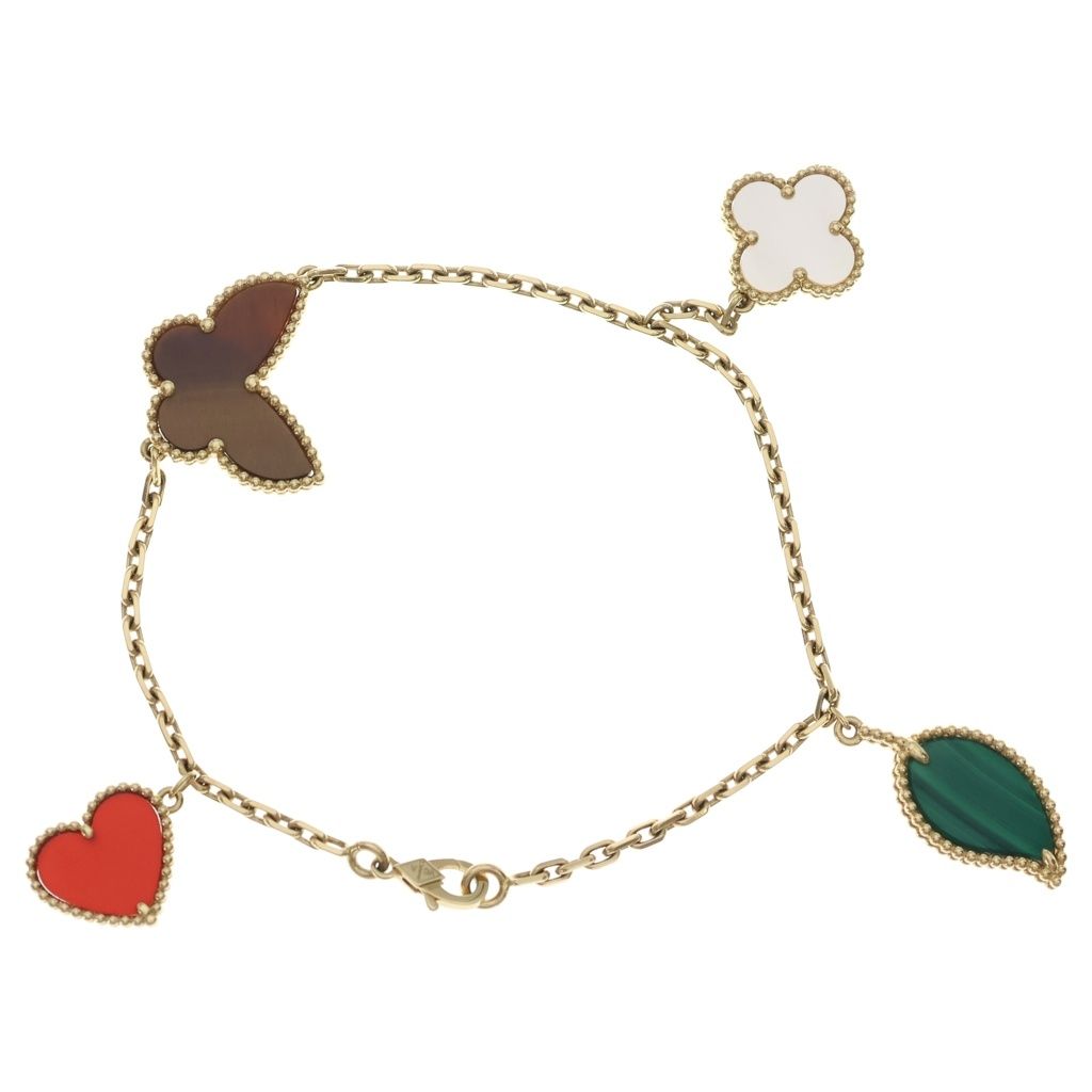 Van Cleef & Arpels Lucky Alhambra Bracelet 4 Motifs Gold Multicolor — view 2