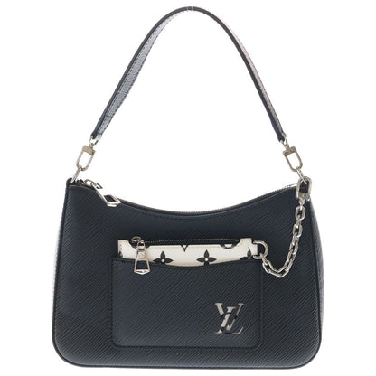 Louis Vuitton Epi Marelle Shoulder Bag 2-Way Black Leather Silver