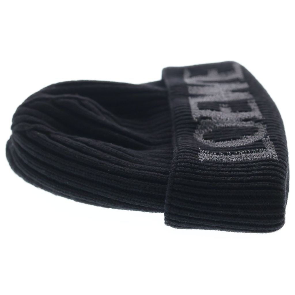 Loewe Logo Embroidery Beanie Knit Cap Hat Black — view 4