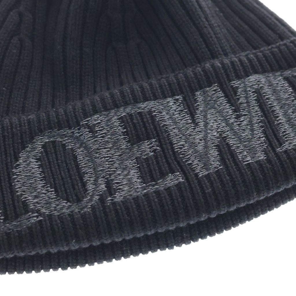 Loewe Logo Embroidery Beanie Knit Cap Hat Black — view 5