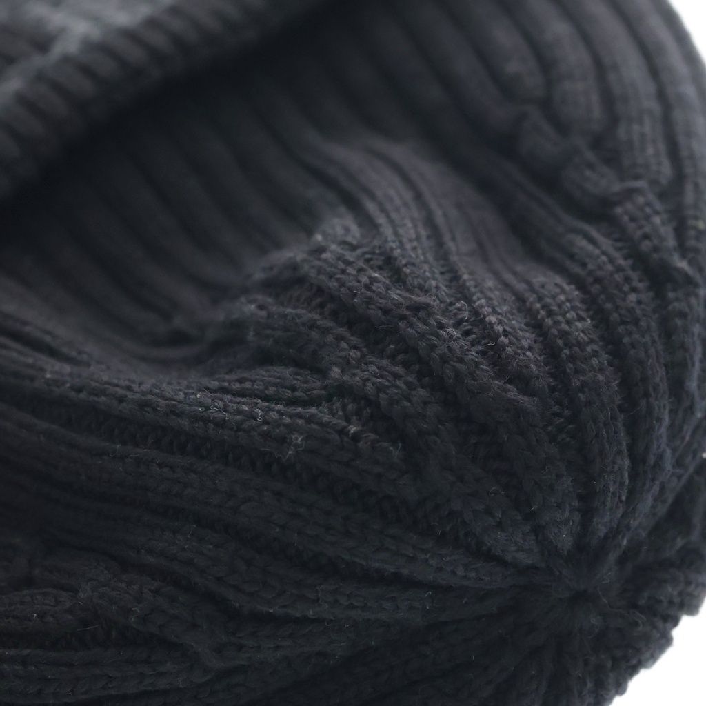 Loewe Logo Embroidery Beanie Knit Cap Hat Black — view 6
