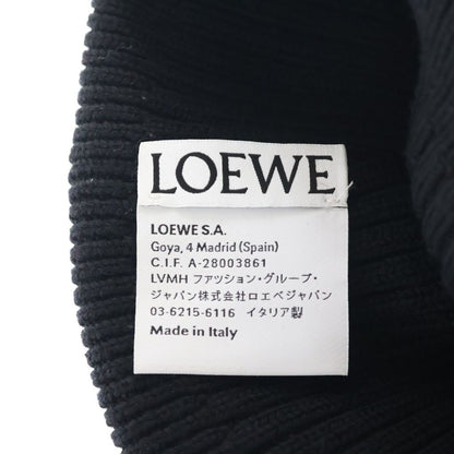 Loewe Logo Embroidery Beanie Knit Cap Hat Black — view 7