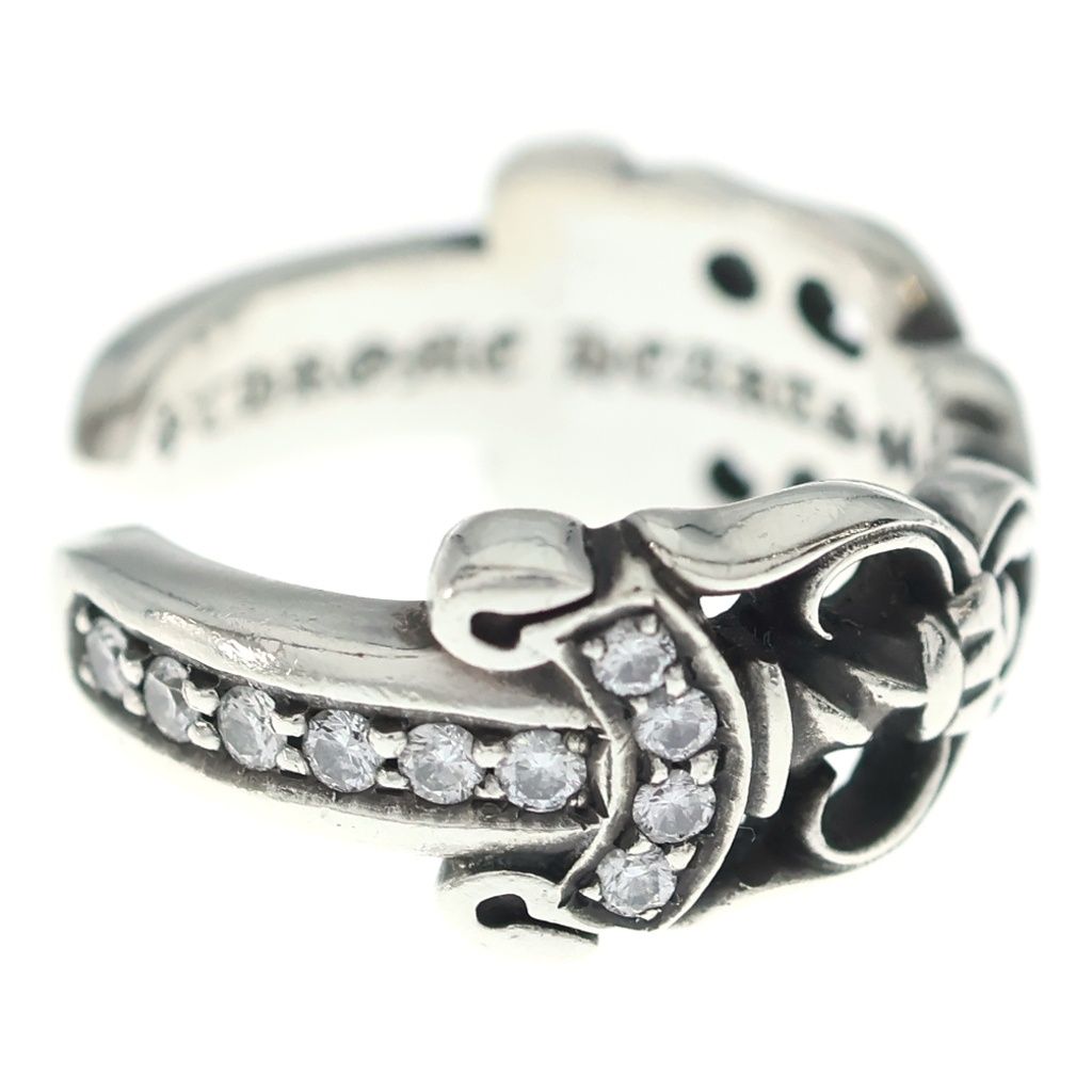Chrome Hearts Dbl Dagger Open P D Double Pave Diamond Ring Silver — view 3