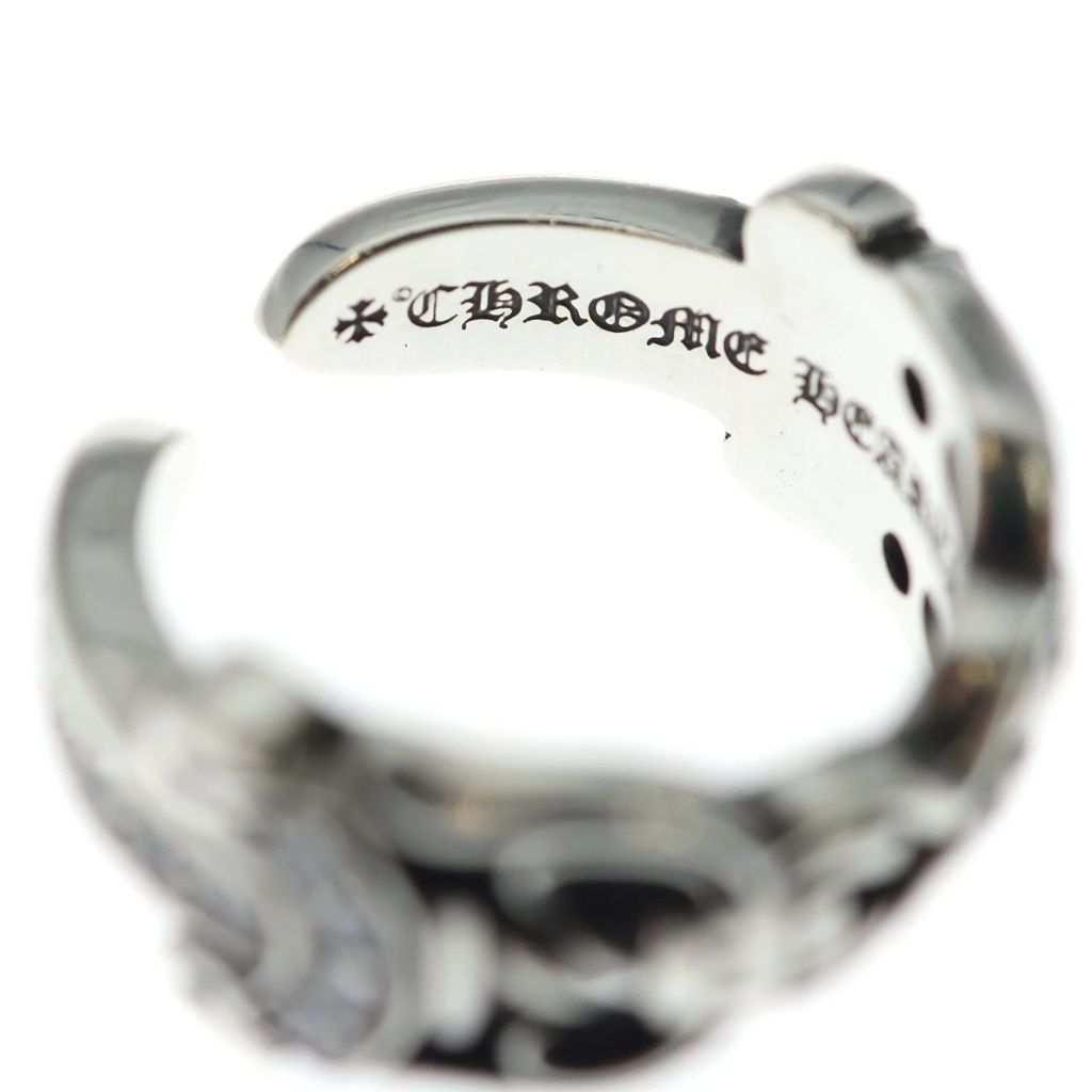 Chrome Hearts Dbl Dagger Open P D Double Pave Diamond Ring Silver — view 5