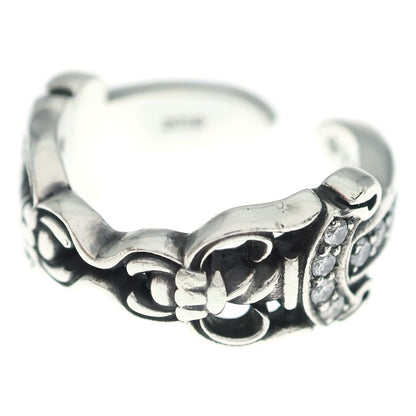 Chrome Hearts Dbl Dagger Open P D Double Pave Diamond Ring Silver