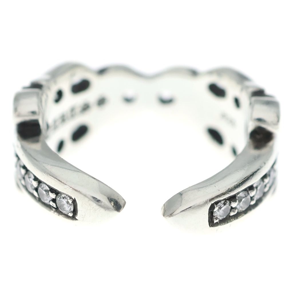 Chrome Hearts Dbl Dagger Open P D Double Pave Diamond Ring Silver — view 2