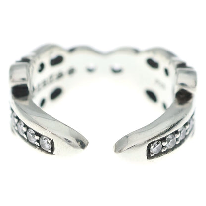 Chrome Hearts Dbl Dagger Open P D Double Pave Diamond Ring Silver — view 2