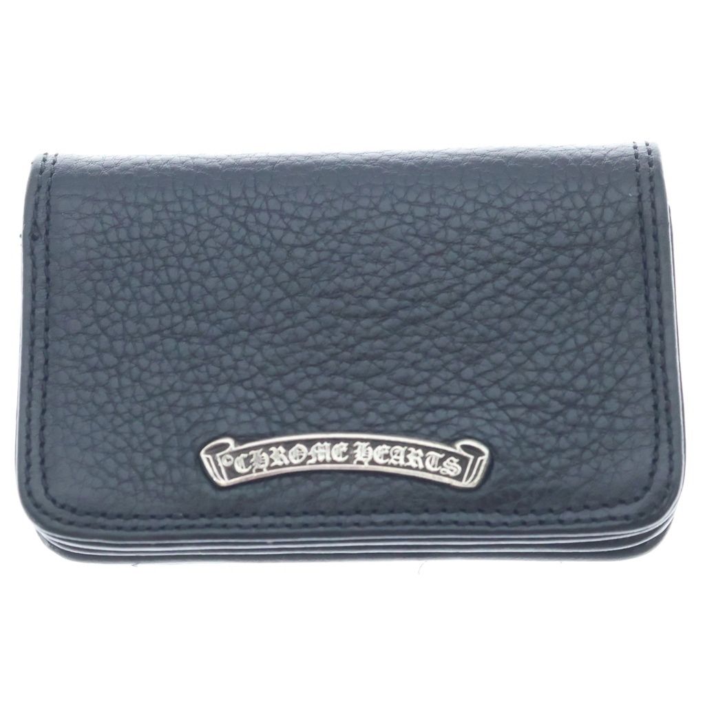 Chrome Hearts Card Case Leather Black with Grommet