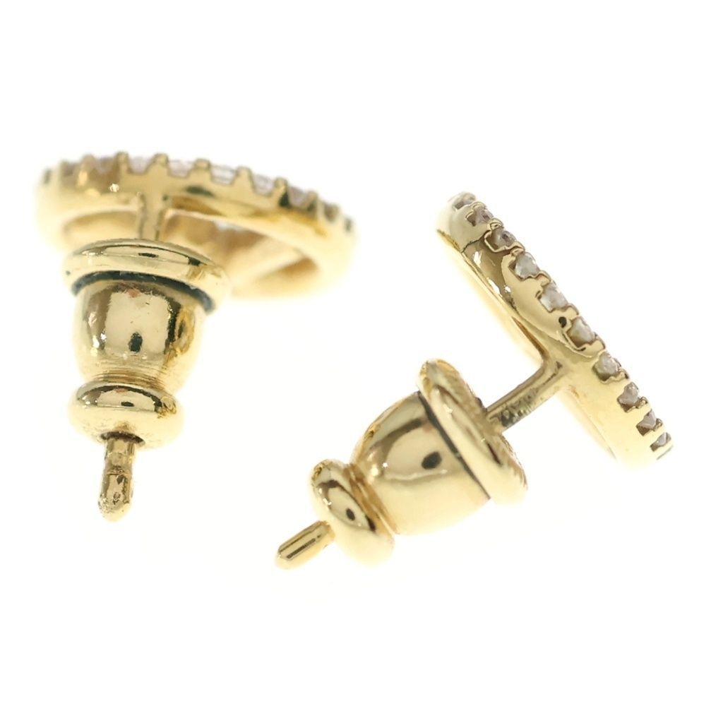 Fendi F's Rhinestone Earrings Gold — view 2