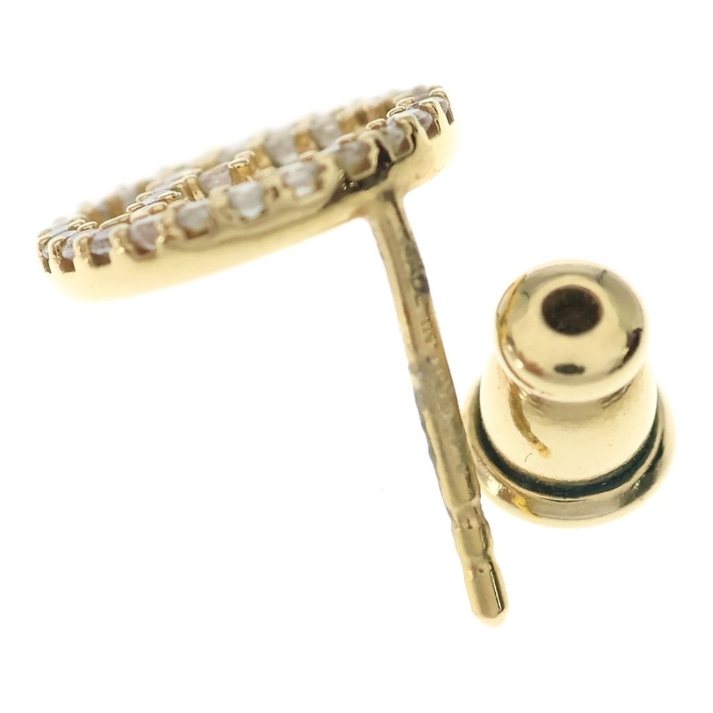 Fendi F's Rhinestone Earrings Gold — view 5