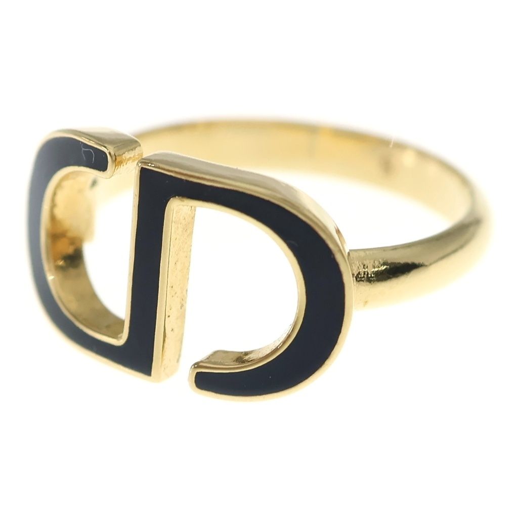 Dior CD Logo Ring Gold Black