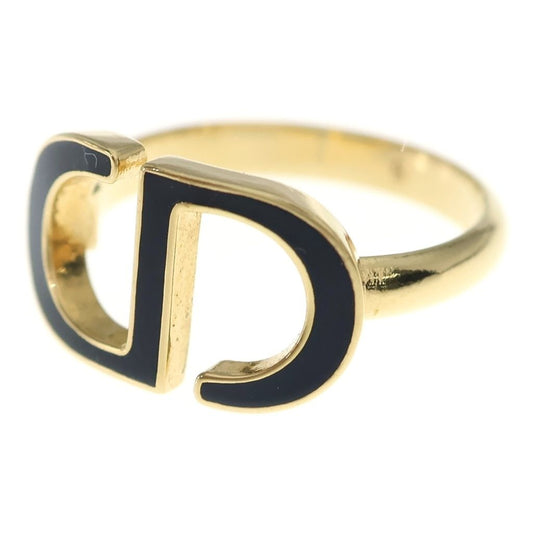 Dior CD Logo Ring Gold Black
