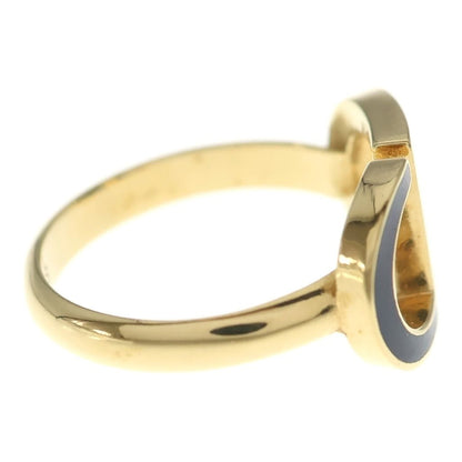 Dior CD Logo Ring Gold Black — view 3