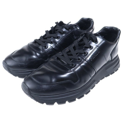 Prada Leather Low Cut Sneakers Black 7 — view 2