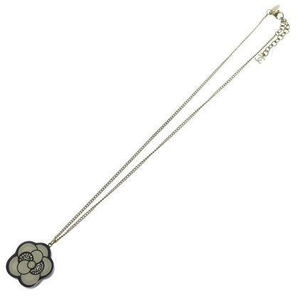 Chanel Camellia Rhinestone Pendant Chain White Gold — view 2