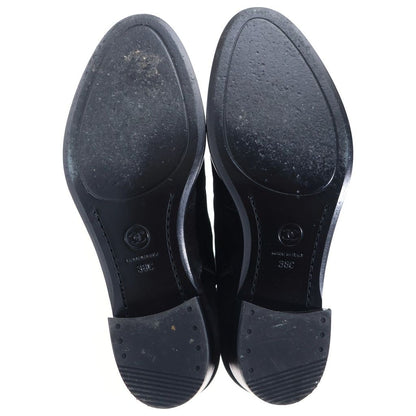 Chanel CC Logo Quilted Suede Leather Short Boots Black — view 5