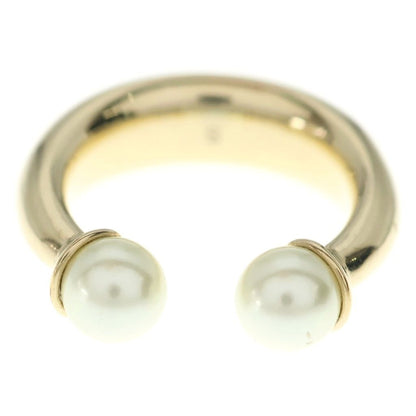Dior Faux Pearl Ring Gold White — view 4