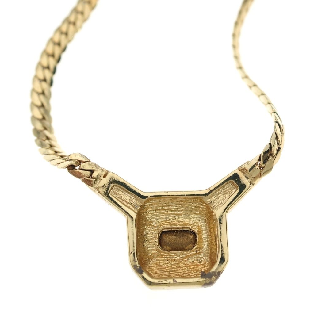 Dior Green Stone Biche Pendant Chain Gold — view 5