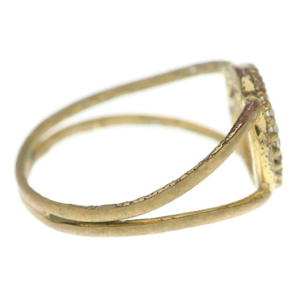 Fendi Rhinestone Ring Gold — view 3