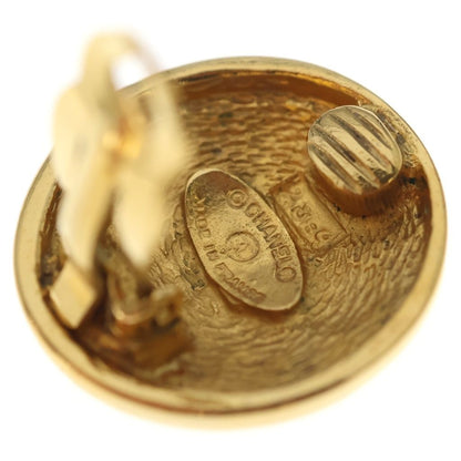 Chanel CC Logo Round Earrings Gold — view 6