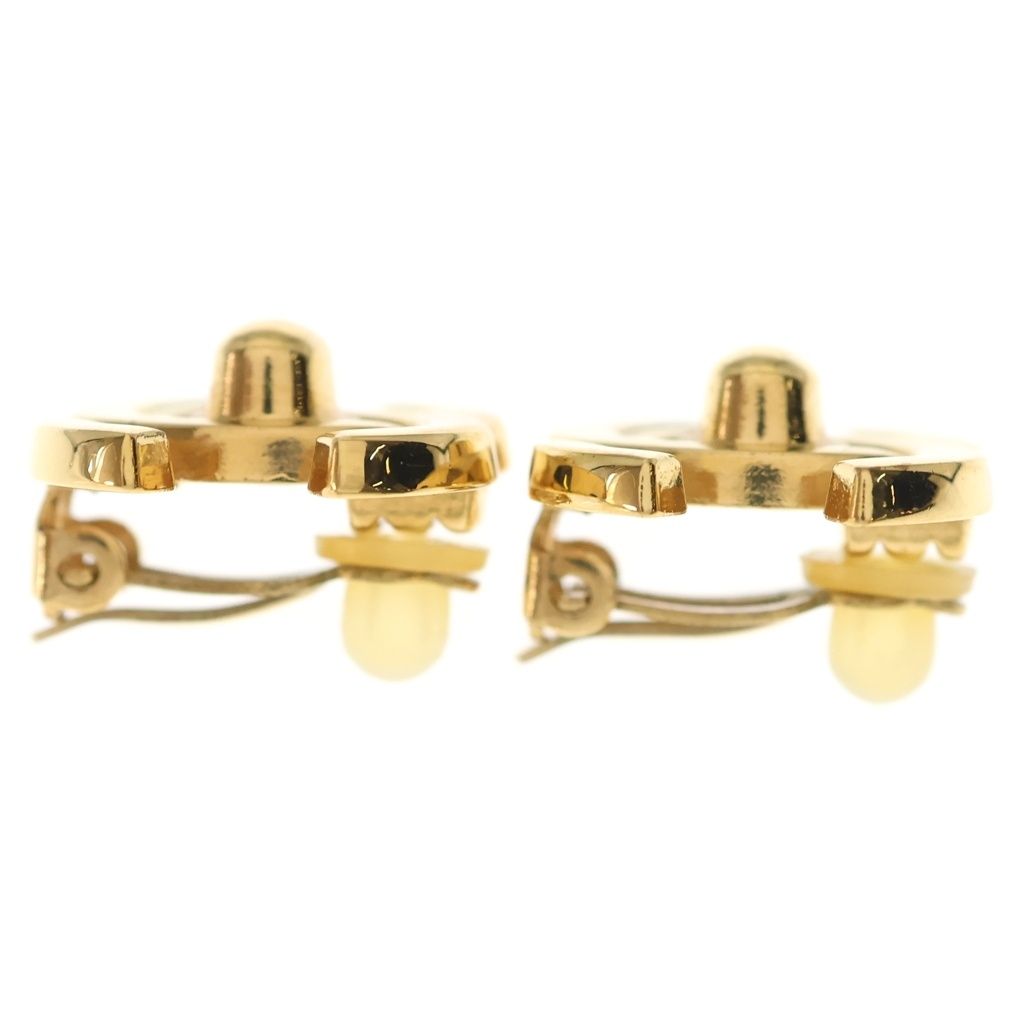 Chanel CC Logo Turnlock Earrings Gold — view 3