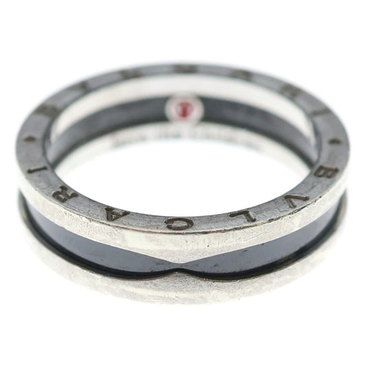 Bvlgari Se Bu the Children Ring Silver Black Ceramic