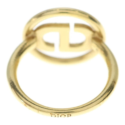 Dior CD Logo Faux Pearl Ring Gold Plated — view 2