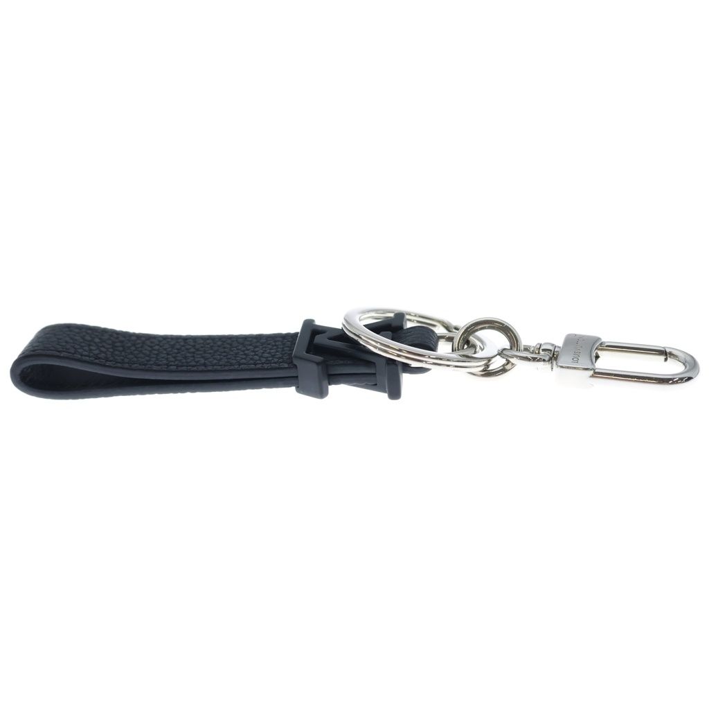 Louis Vuitton LV Dragonne Aerogram Key Holder Key Sling Bag Charm Black Silver — view 3