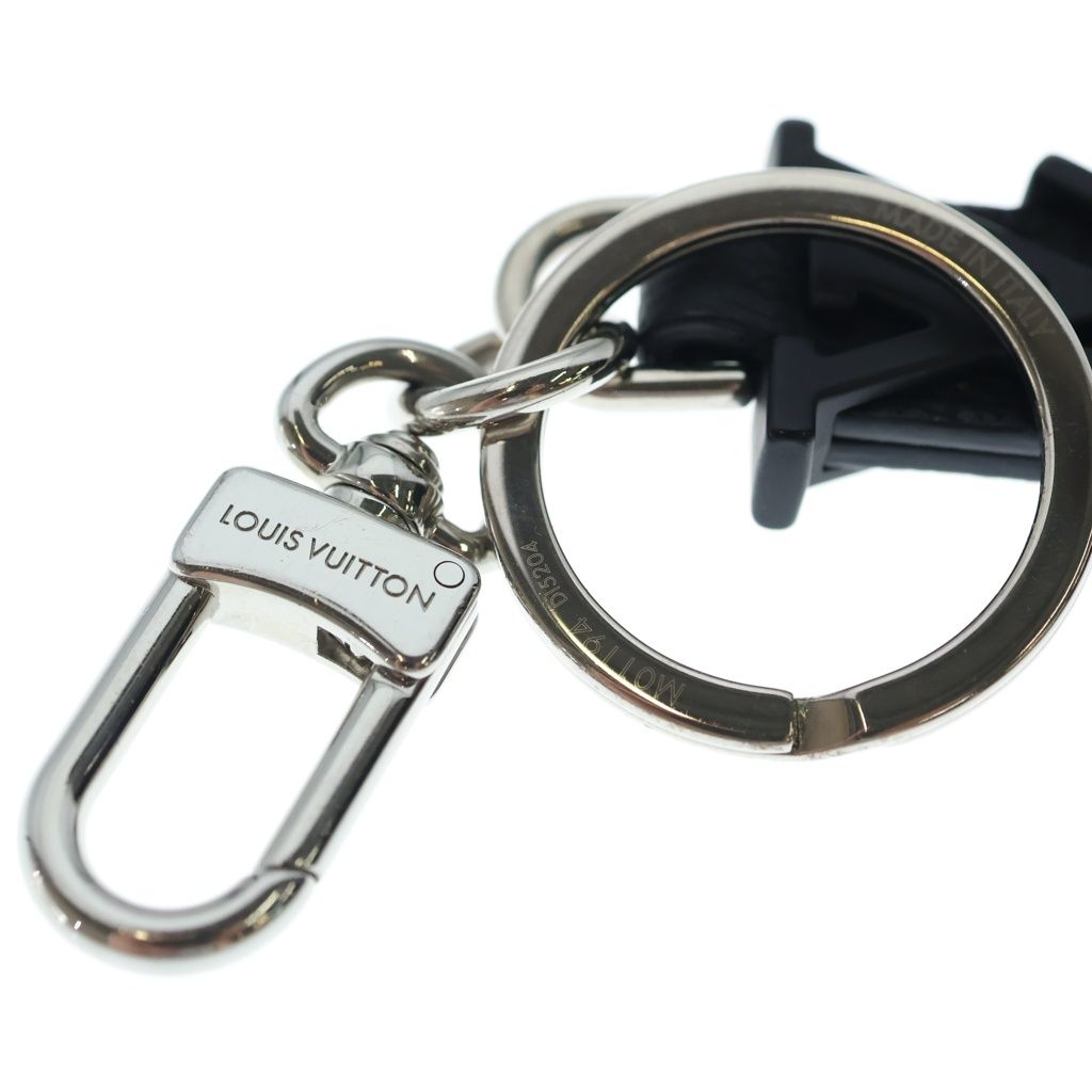 Louis Vuitton LV Dragonne Aerogram Key Holder Key Sling Bag Charm Black Silver — view 5