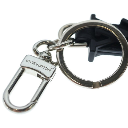 Louis Vuitton LV Dragonne Aerogram Key Holder Key Sling Bag Charm Black Silver — view 5