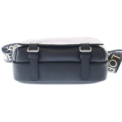 Loewe Military Messenger Bag Mini Navy Leather Silver — view 4