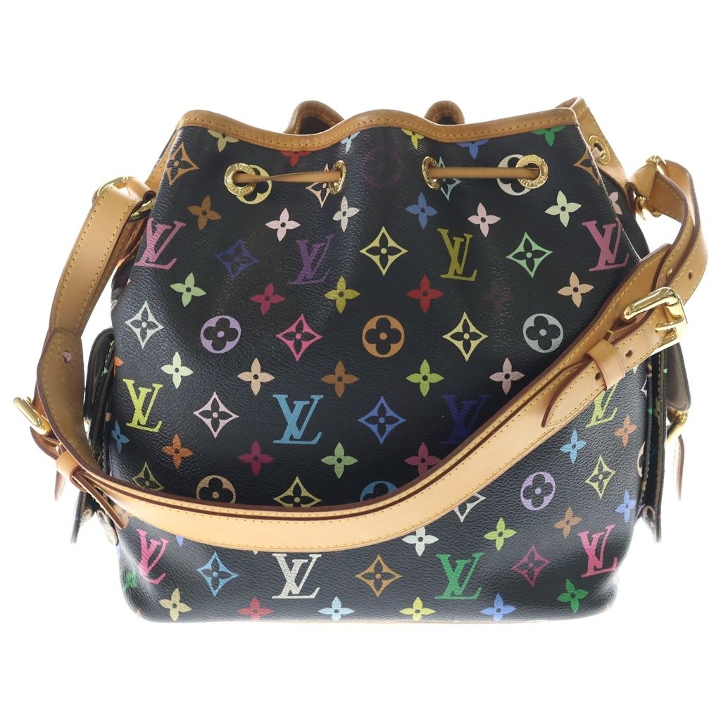 Louis Vuitton Monogram Multicolor Petit Noe 2-Way Shoulder Bag Brown Black — view 2