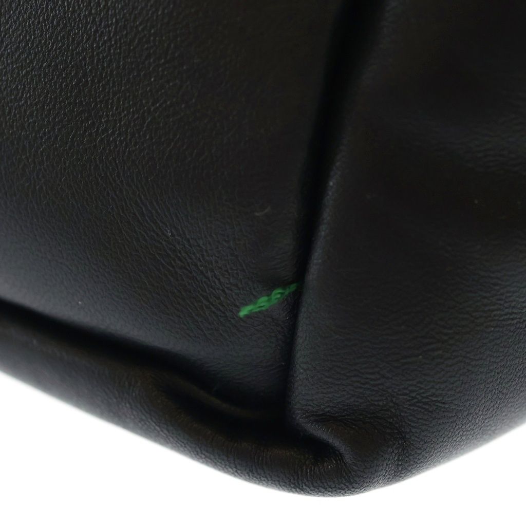 Saint Laurent Paris Wide Logo Puffer Tote Black Leather — view 6