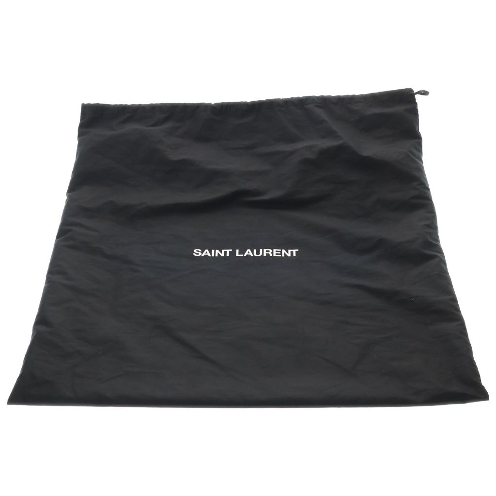 Saint Laurent Paris Wide Logo Puffer Tote Black Leather — view 7