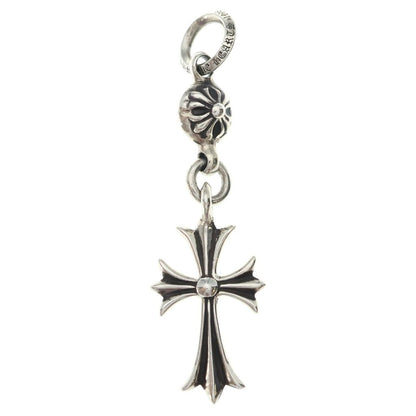 Chrome Hearts Tny CH Crs 1 Ball Tiny CH Cross Charm Pendant Silver