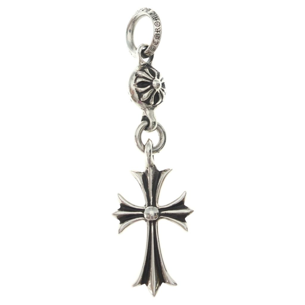 Chrome Hearts Tny CH Crs 1 Ball Tiny CH Cross Charm Pendant Silver — view 2