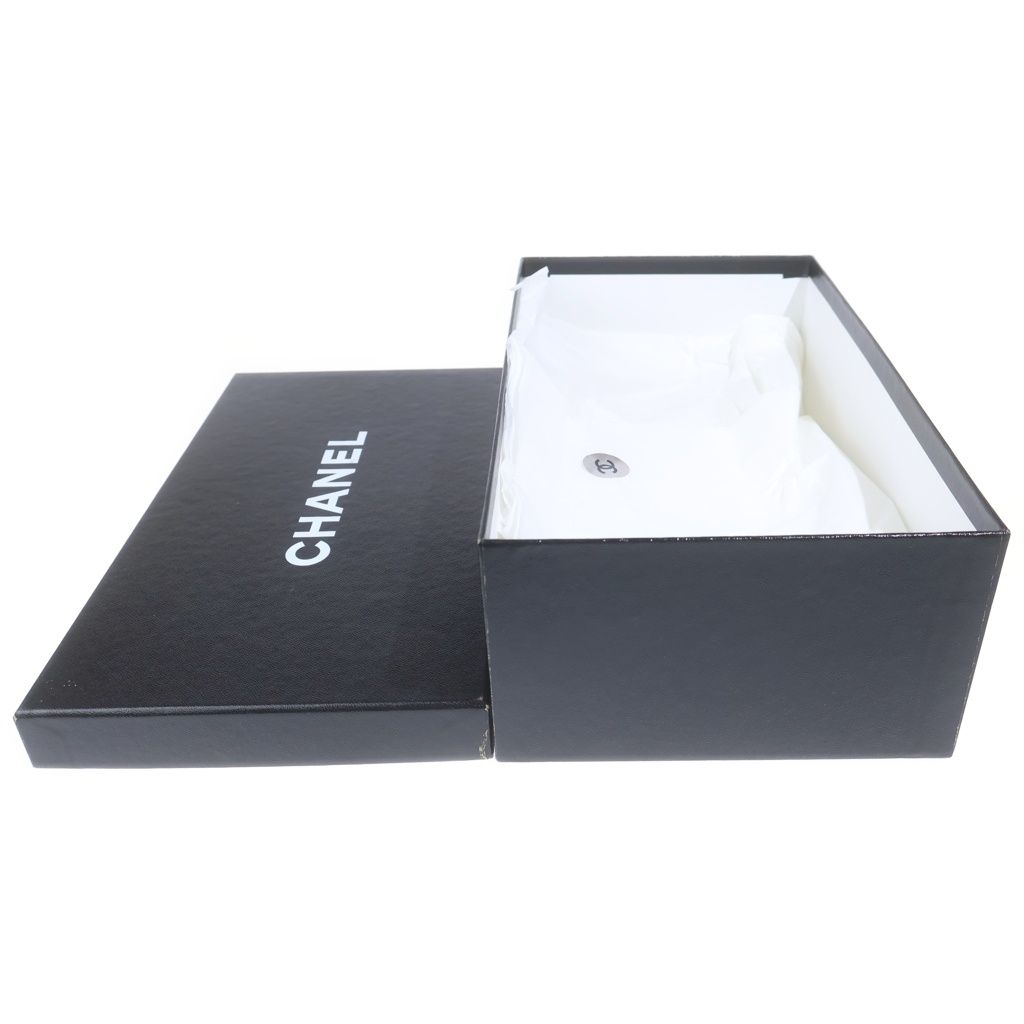 Chanel CC Logo Patent Leather Espadrilles Flat Shoes Black — view 7