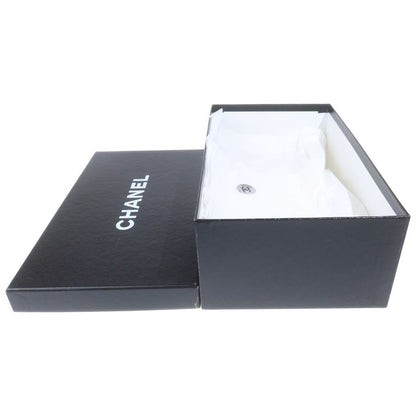 Chanel CC Logo Patent Leather Espadrilles Flat Shoes Black — view 7