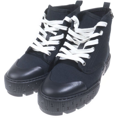 Hermes Itinerelle Canvas Lace Up High Cut Sneakers Black — view 2