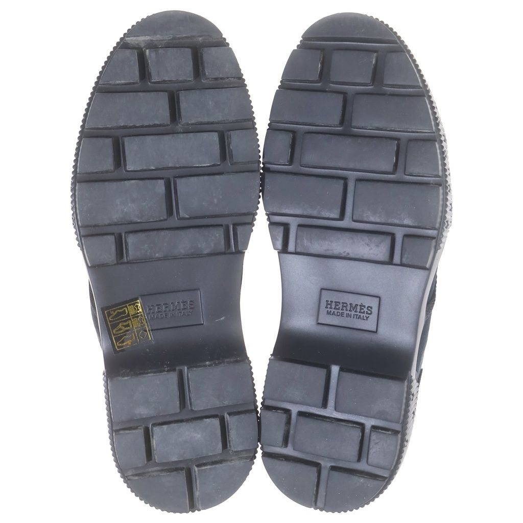 Hermes Itinerelle Canvas Lace Up High Cut Sneakers Black — view 5