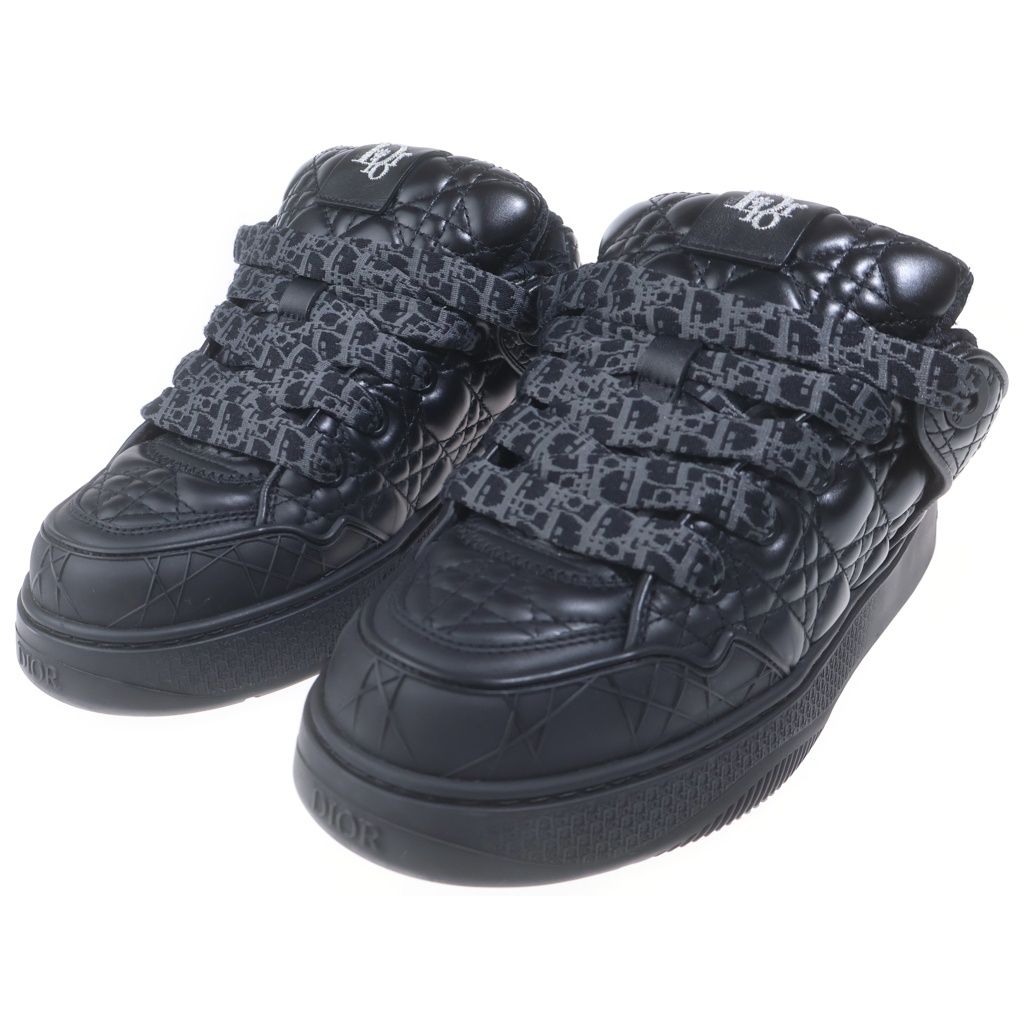 Dior Erl Quilted Calfskin Low Cut Sneakers Black — view 2