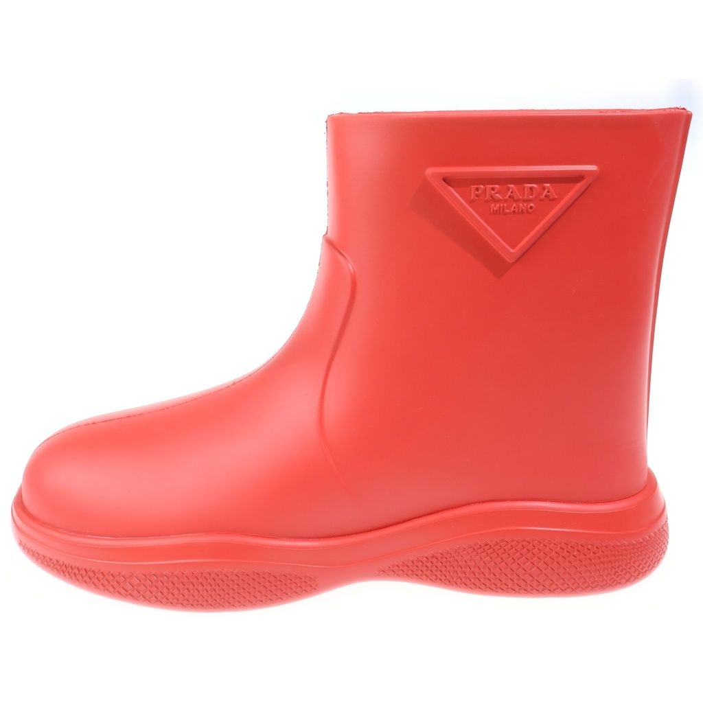 Prada Triangle Logo Rubber Boots Rain
