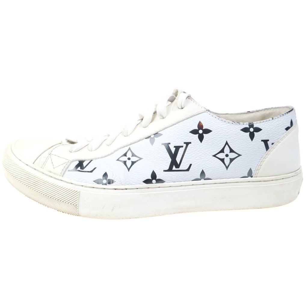 Louis Vuitton Monogram Tattoo Line Leather Low Cut Sneakers White