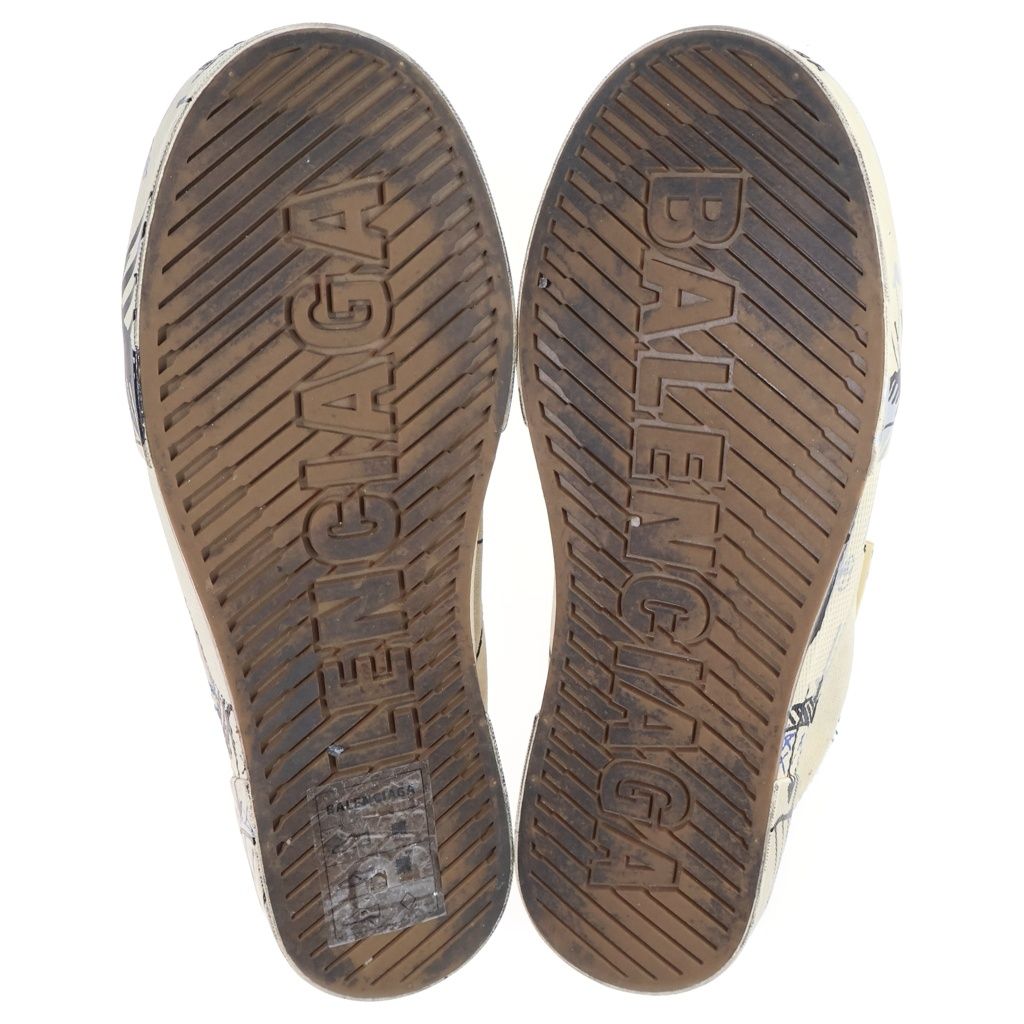 Balenciaga Denim Slippers Allover Sandals White — view 5