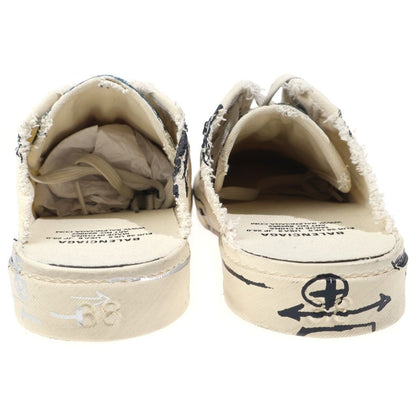 Balenciaga Denim Slippers Allover Sandals White — view 3